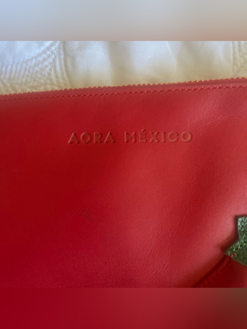 Aora Mexico Red Leather Women’s Clutch-rare